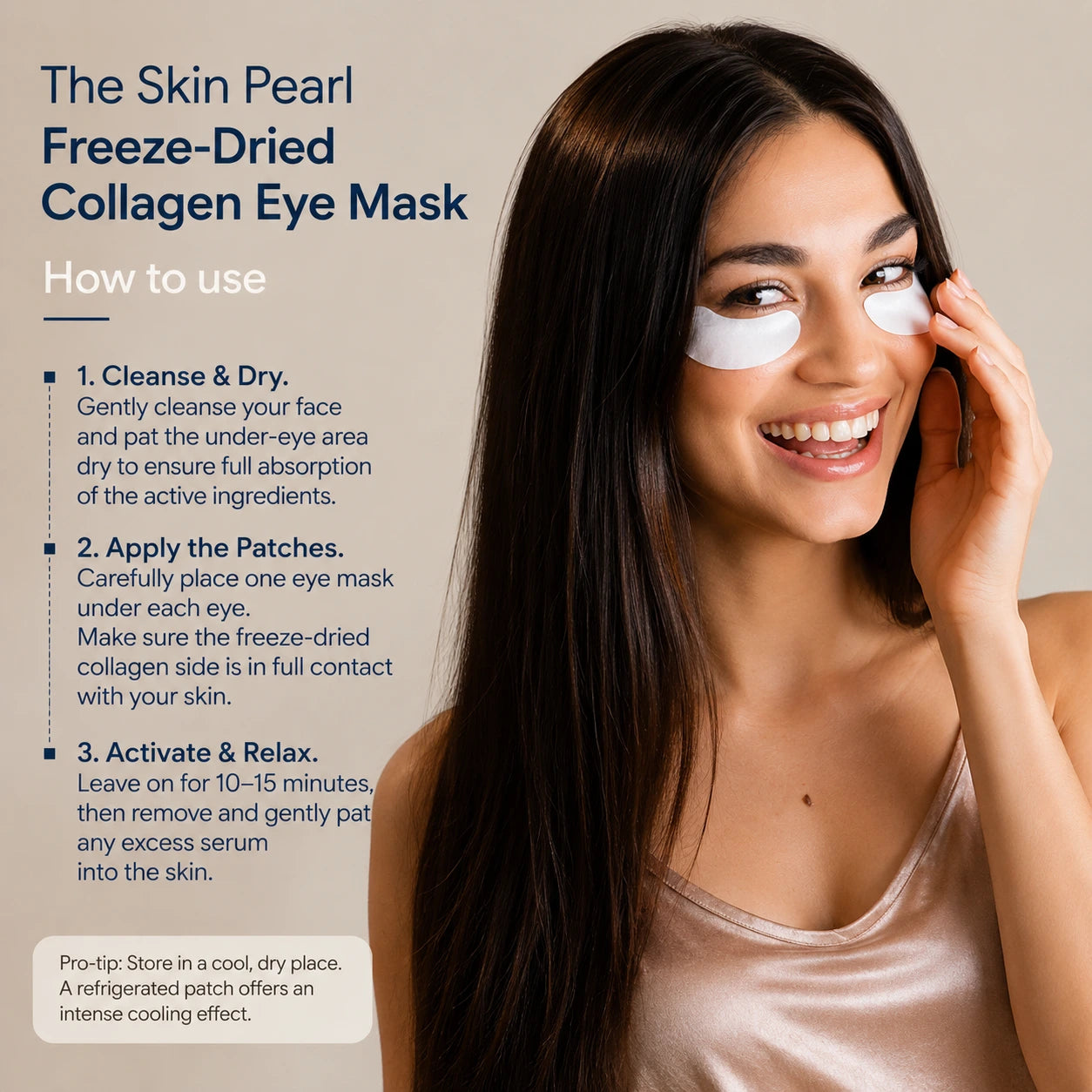 SkinPearl™ Freeze-Dried Collagen Eye Masks